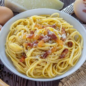 Espaguetis Carbonara receta real
